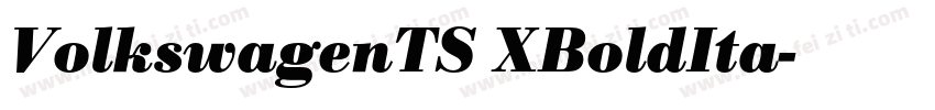 VolkswagenTS XBoldIta字体转换